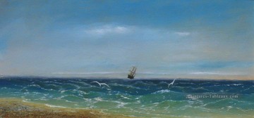 romantique romantisme Tableau Peinture - voile dans la mer 1884 Romantique Ivan Aivazovsky russe